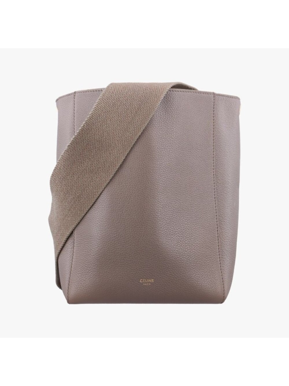 Celine Sangles Bucket Small Brown Leather Shoulder Bag